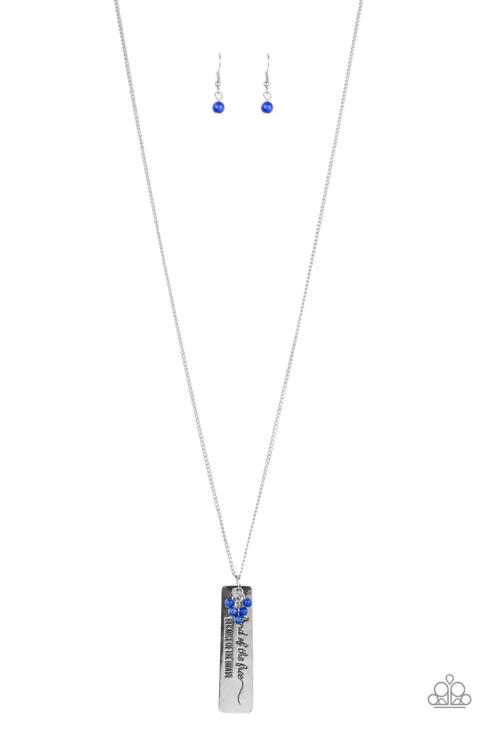 Paparazzi Accessories - Because Of The Brave - Blue Necklace