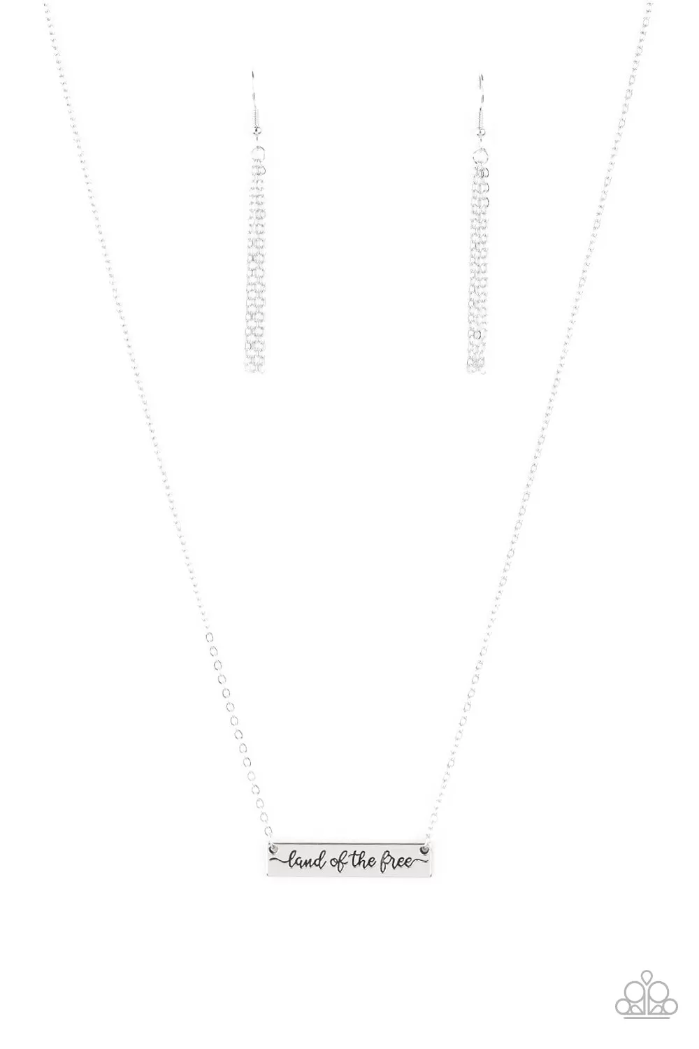 Paparazzi Accessories - Land Of The Free - Silver Necklace