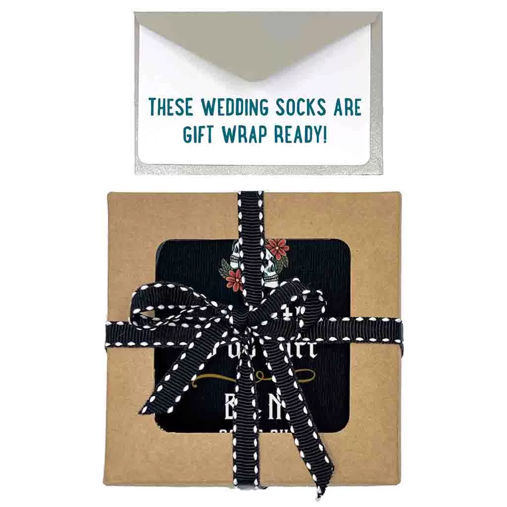 Personalized Gothic Wedding Day Socks for the Goth Groom