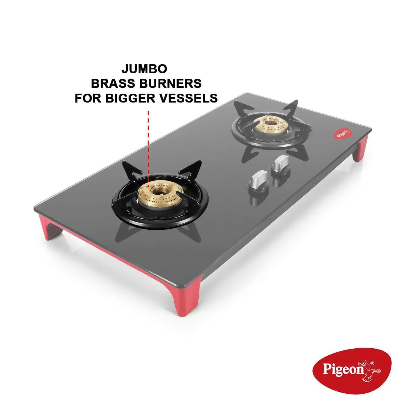 Pigeon by Stovekraft Infinity - 2 Burner Glass Top LPG Stove