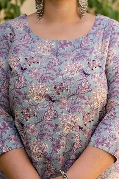 Plus Size Lilac Lavender Readymade Salwar Suit