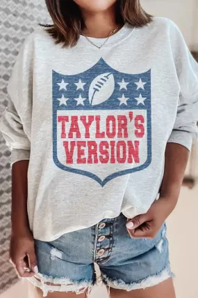 PLUS SIZE TAYLORS FOOTBALL GRAPHIC SWEATSHIRT