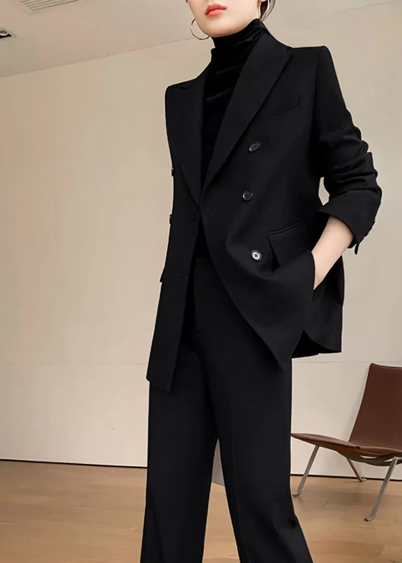 Prunella Double-breasted Blazer Pantsuit Set