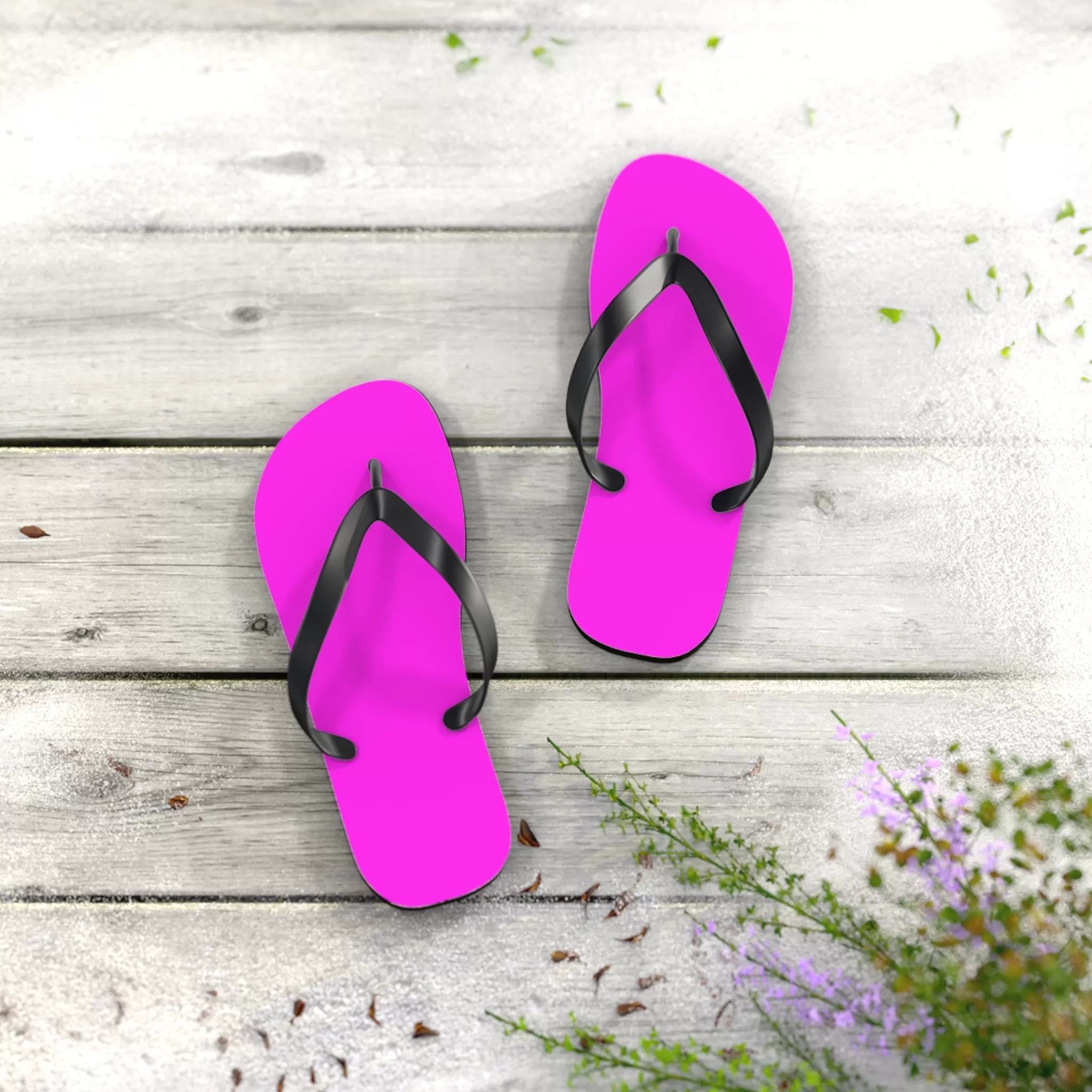 Razzle Dazzle Rose Flip Flops