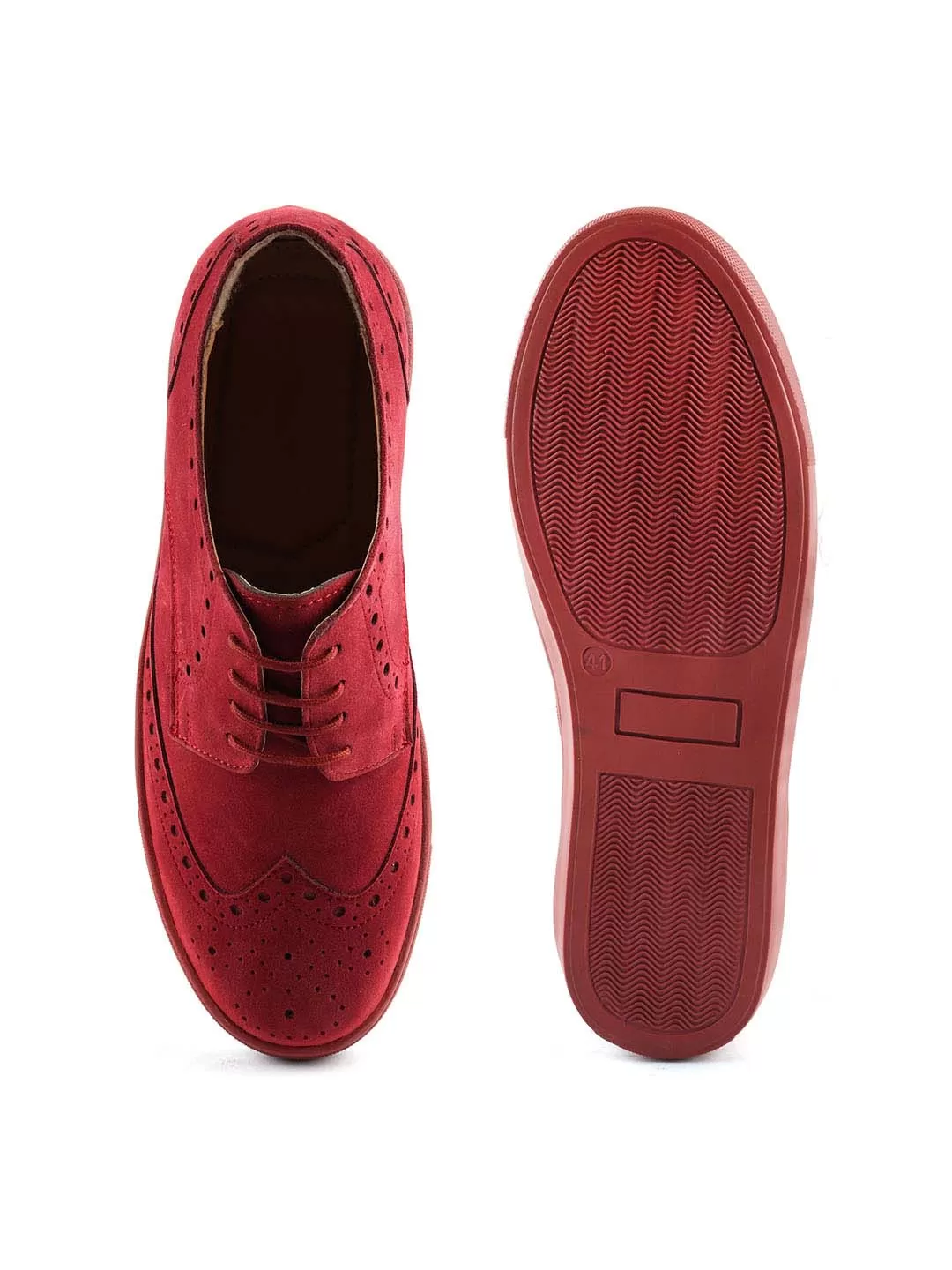 Red Casual Lace-ups