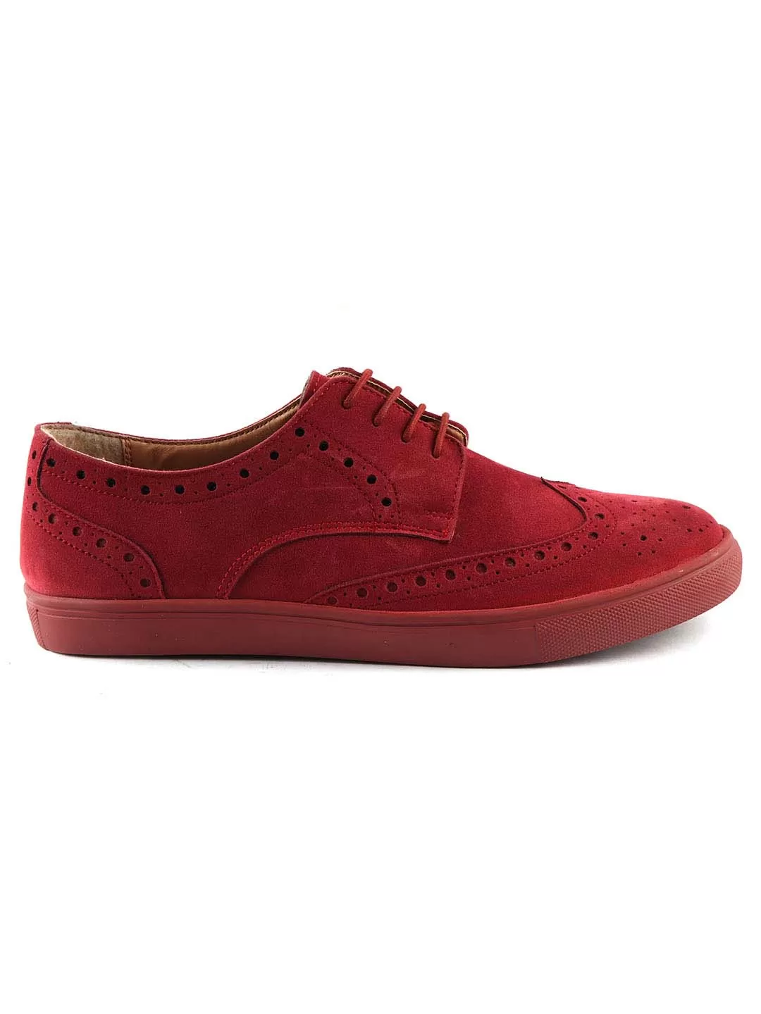 Red Casual Lace-ups