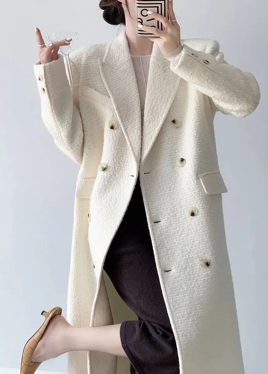 Rita Wool Blend Double Breasted Tweed Coat