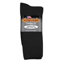 Sale: 6-Pack Extra Wide Athletic Crew Socks Made in USA