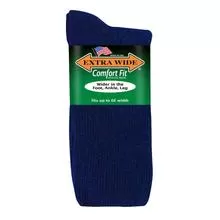 Sale: 6-Pack Extra Wide Athletic Crew Socks Made in USA