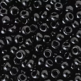 Seed Beads-5/0 Round-401 Black-Miyuki-16 Grams