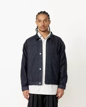 Short Denim Jacket in Indigo