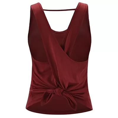 Sleeveless Backless Cross Top