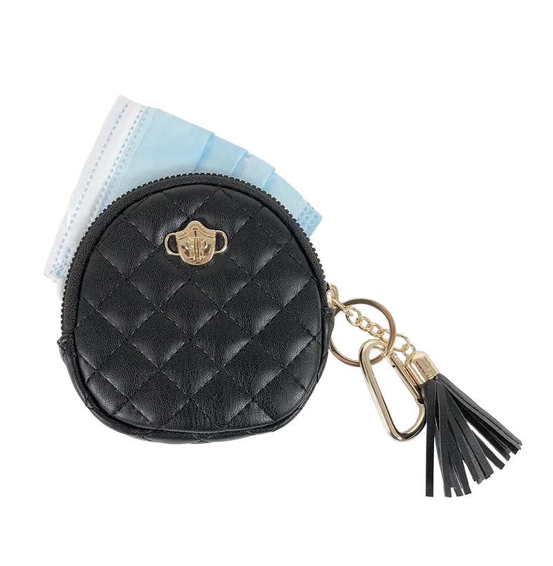 Small Accessories Holder - Black Quilted