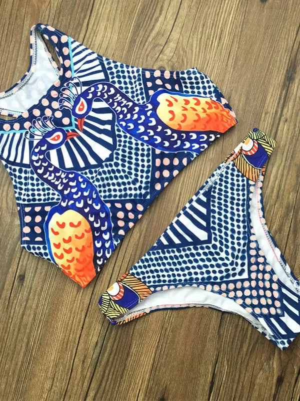 So Cute Owl Tank Bikini Sets