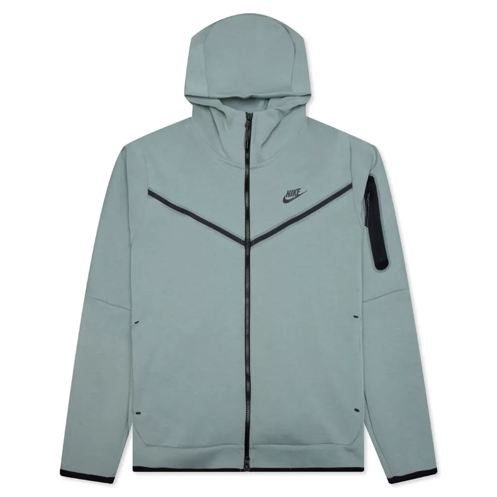 Sportswear Tech Fleece Full Zip Up Hoodie - Mica Green/Black