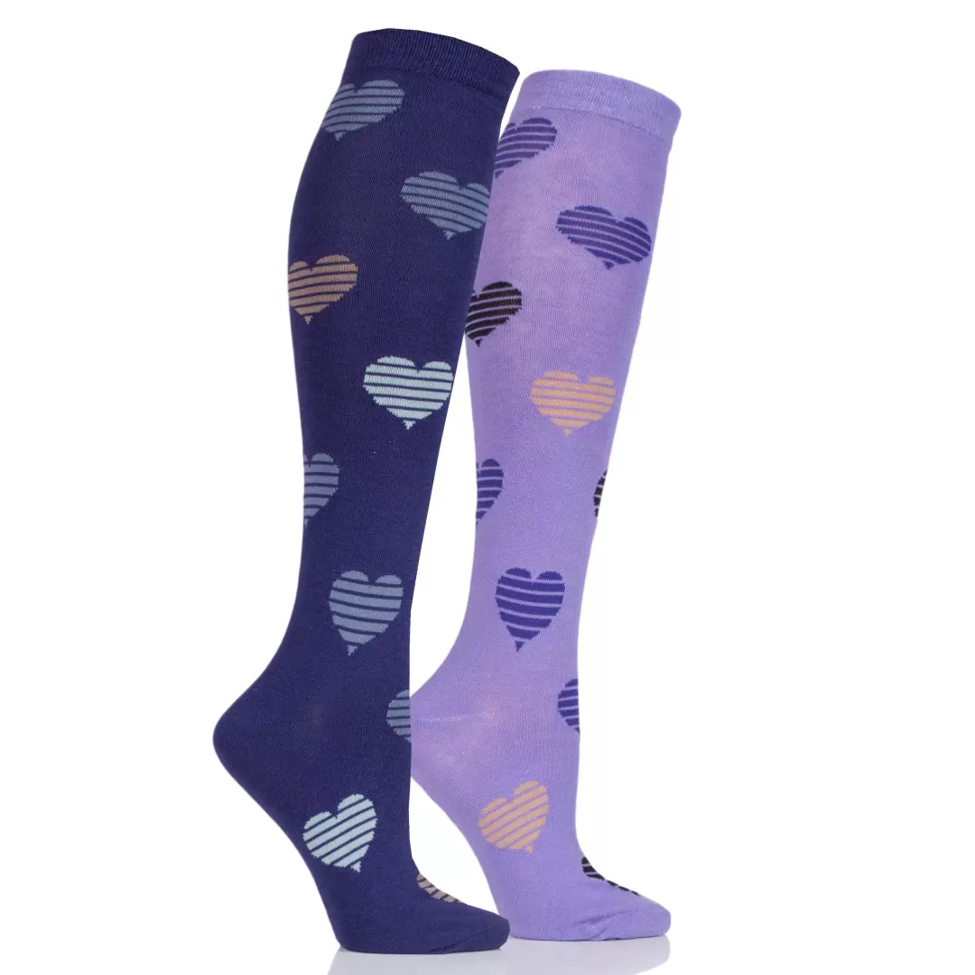 Storm Bloc Ladies Light Weight Jacquard Heart Socks