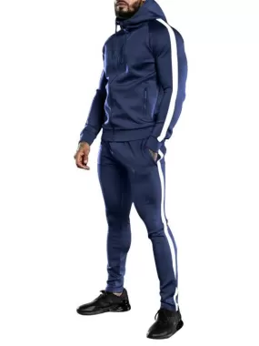 Striped Sports Fitness Men Tracksuit