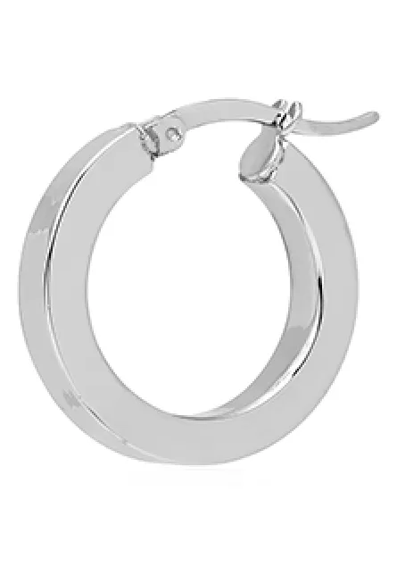 Structured Hoop Earrings- Silver