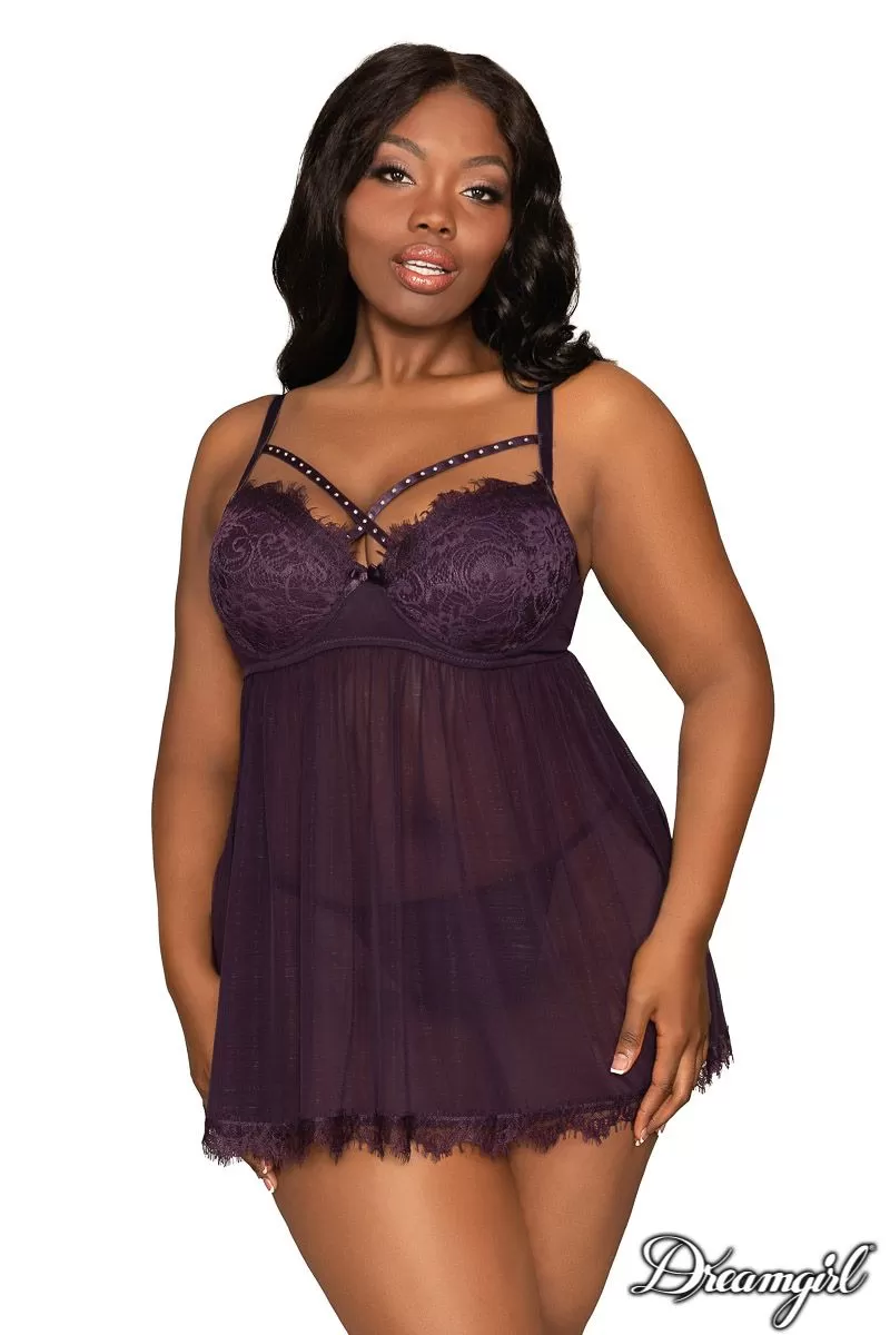 Studded Strappy Babydoll