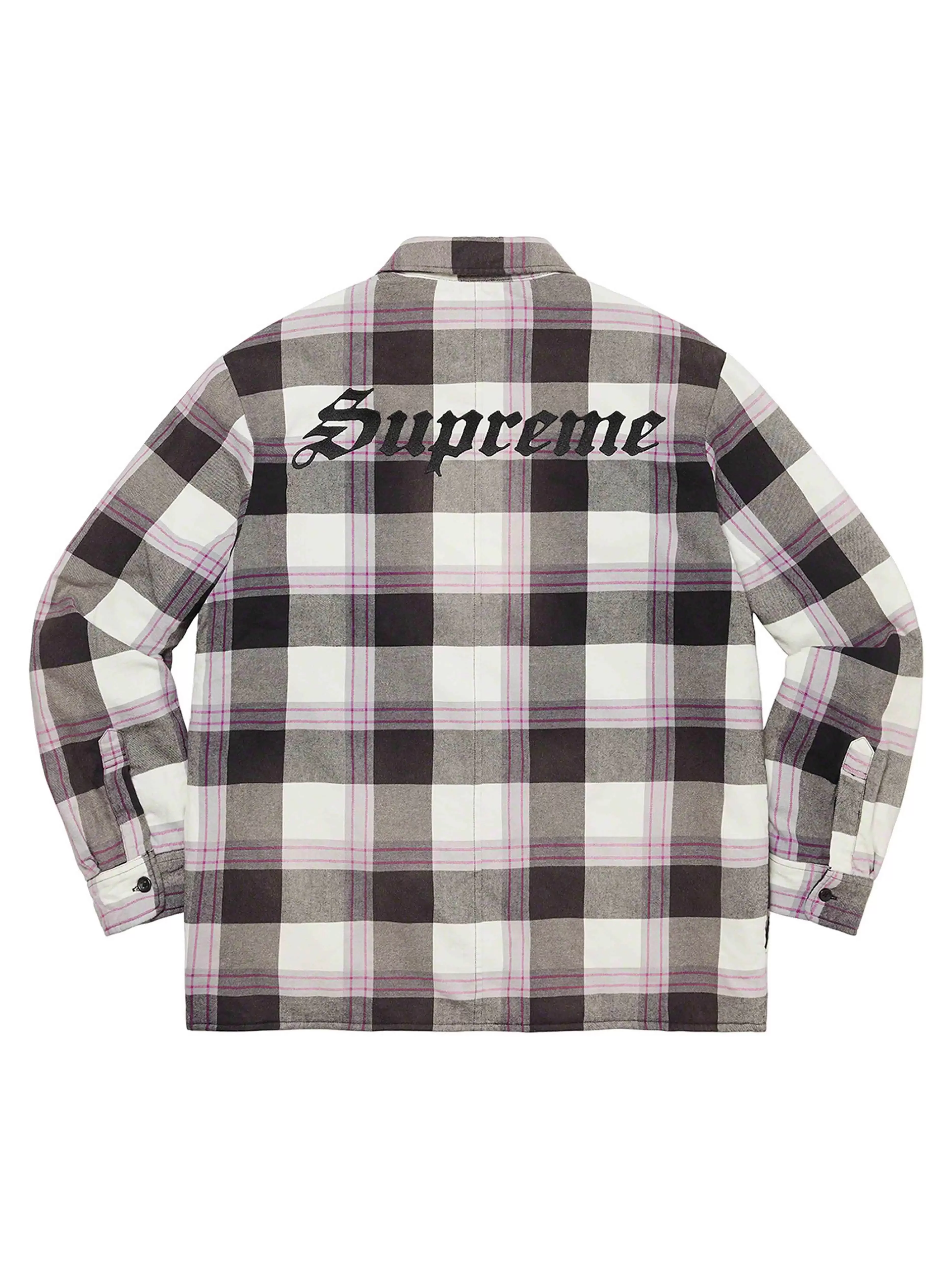 Supreme Quilted Flannel Shirt White [FW20]