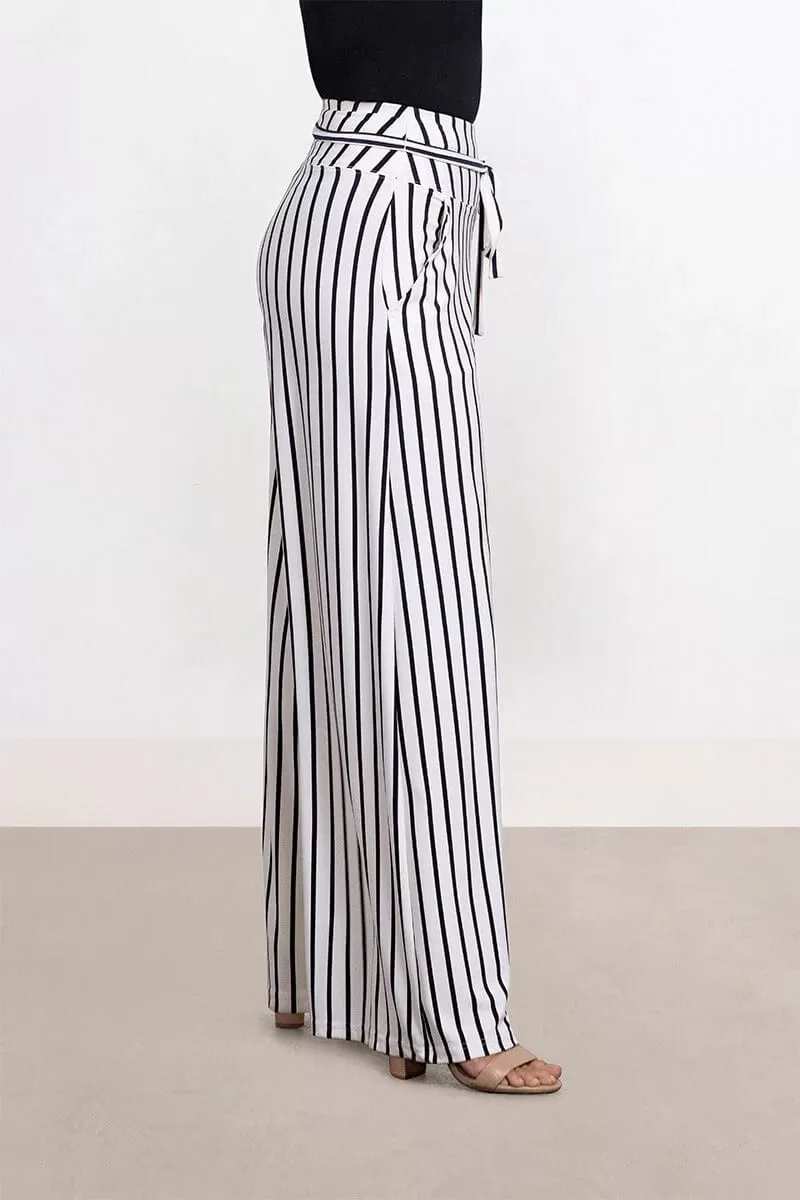 Sympli Stripe Wide Leg Trouser 27195