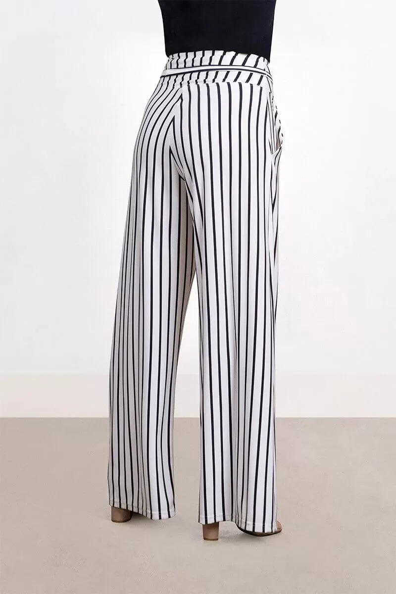 Sympli Stripe Wide Leg Trouser 27195