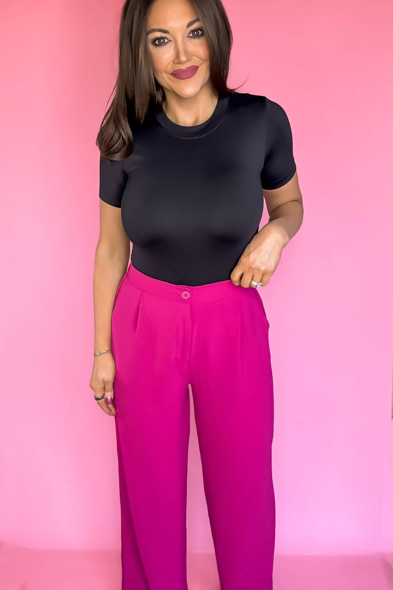 Tailored Love Magenta High Waisted Brooklyn Airflow Pants