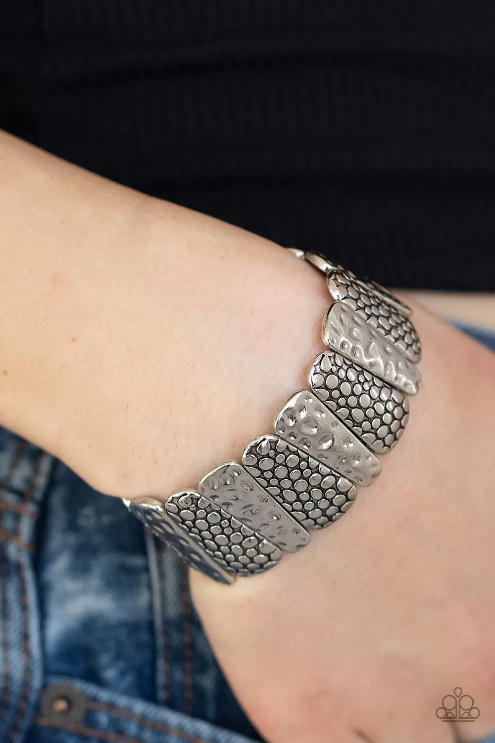 Texture Takedown Silver-Bracelet