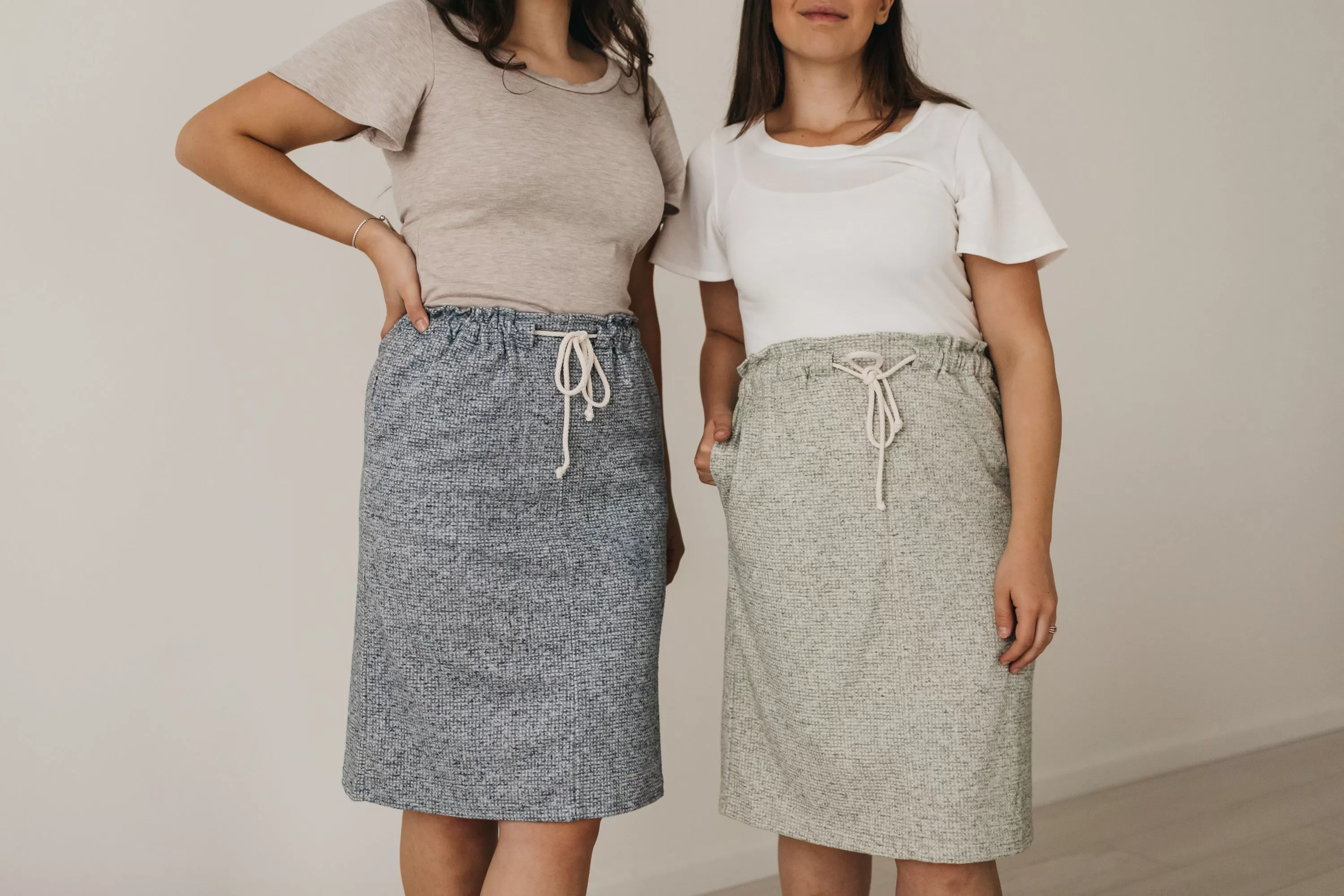 Textured Casual Skirt in Sage