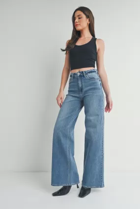 The 'Hi Rise Palazzo Wide Leg Denim'