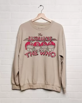 The Who Razorbacks Rock Sand Thrifted Sweatshirt