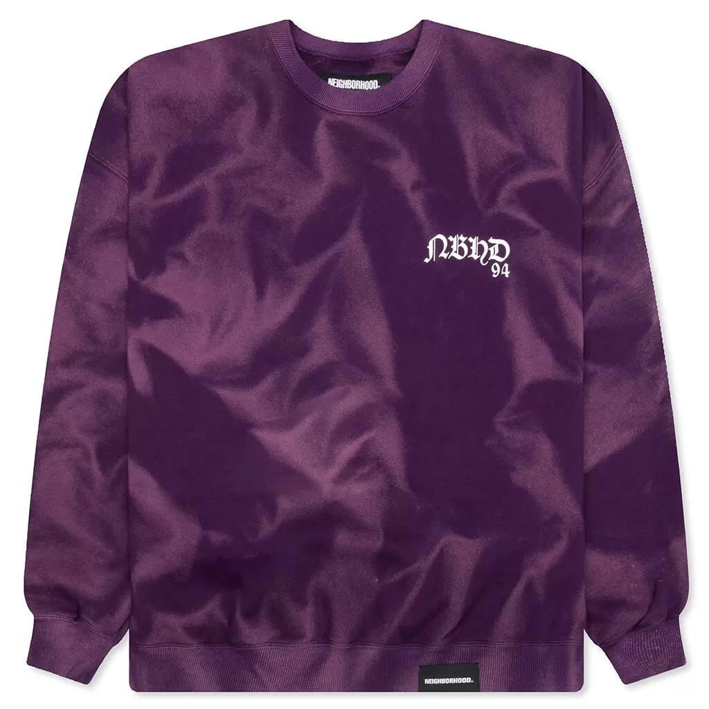 Tie Dye Sweat L/S Shirt - Purple