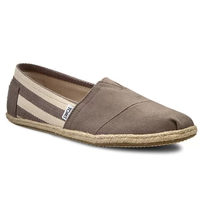 Toms Classic Canvas 10005416 Dark gray Stripe