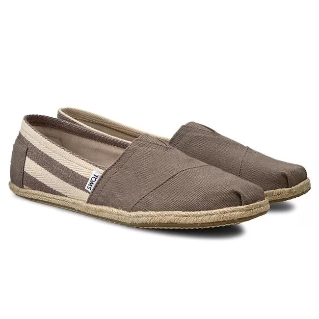 Toms Classic Canvas 10005416 Dark gray Stripe