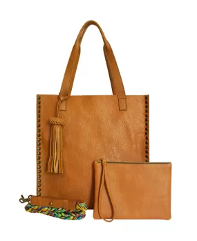 Tote Tan Leather Tzeltal Bis Bag