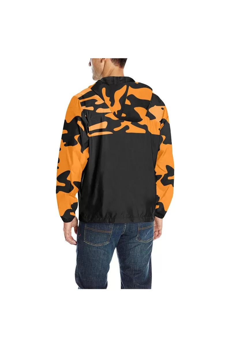 tumeric black camo sleeves All Over Print Quilted Windbreaker for Men (Model H35)