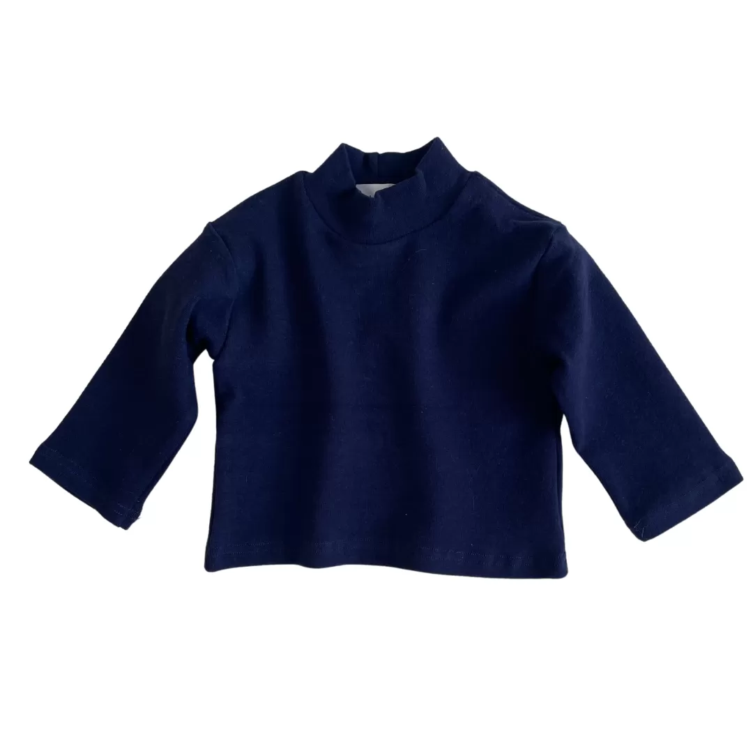 Turtleneck Top - Navy