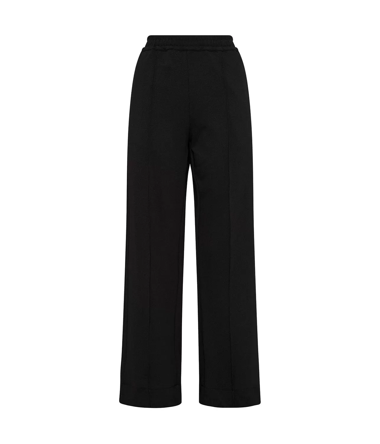 TWILL PINSTITCH DETAIL PANT- BLACK