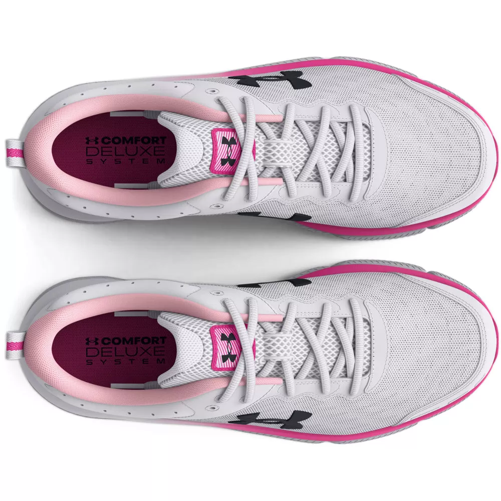 'Under Armour' Women's Charged Assert 10 - White / Rebel Pink / Black