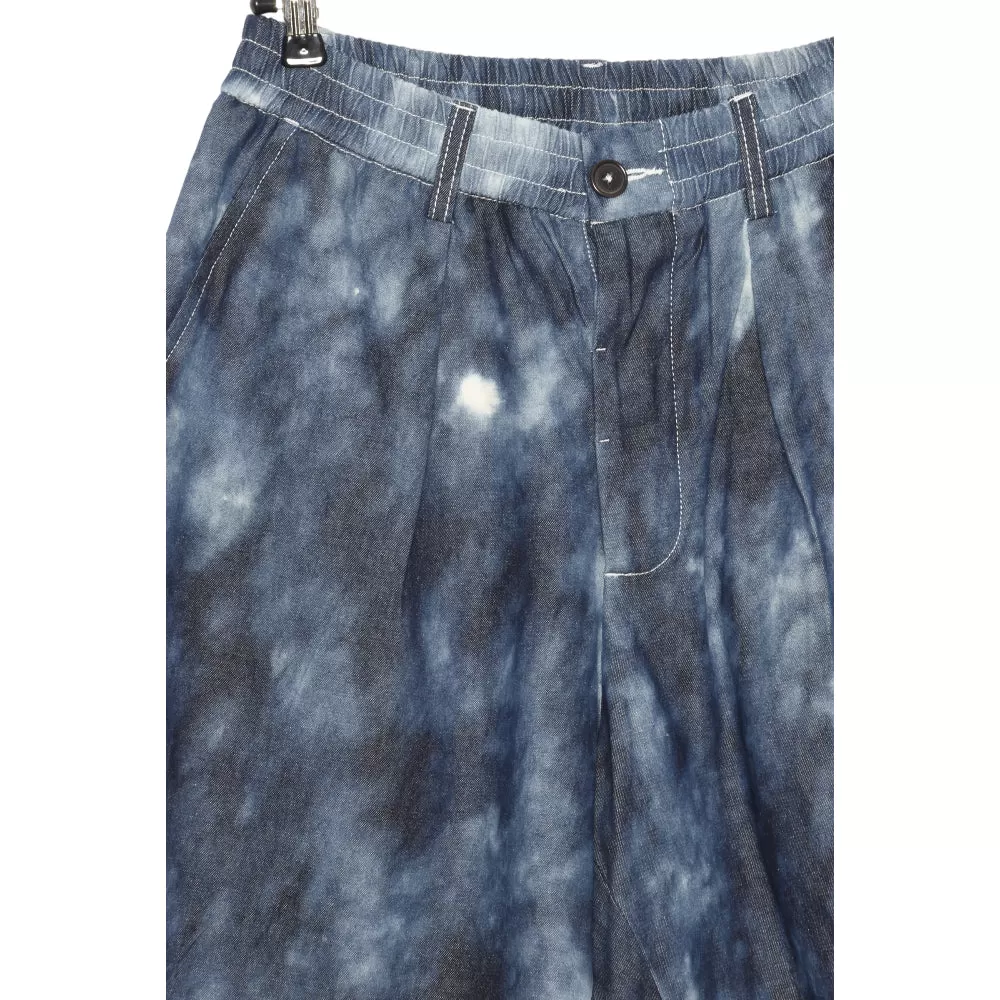 Universal Works Pleated Track Short cloud denim 28156