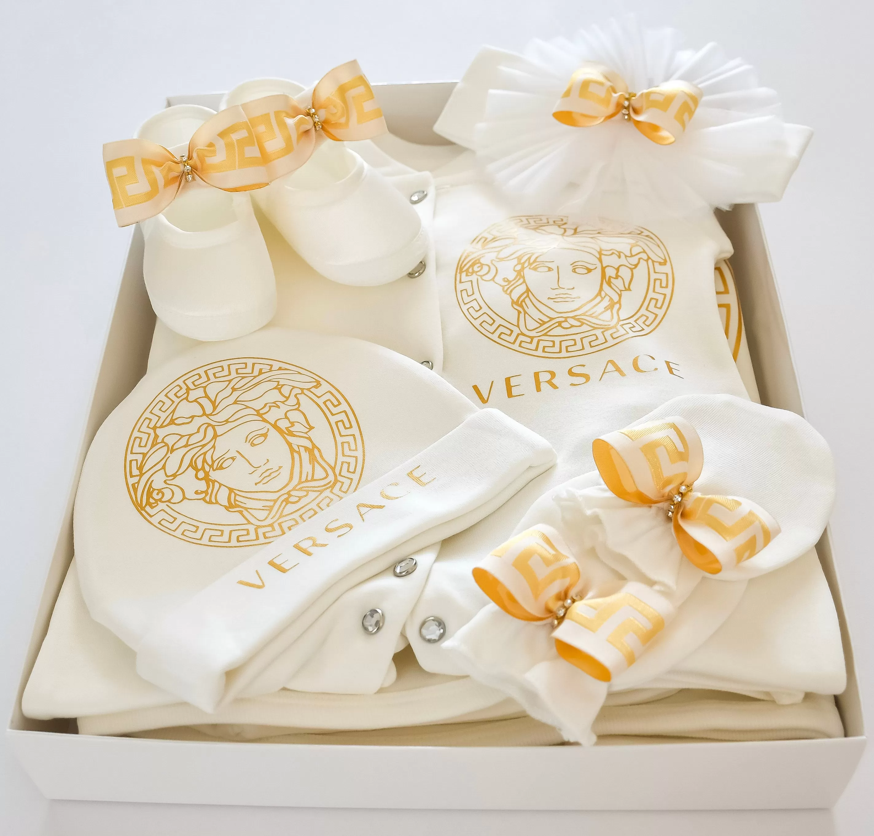 Versace Inspired Newborn Baby Set - 6 Pieces Set