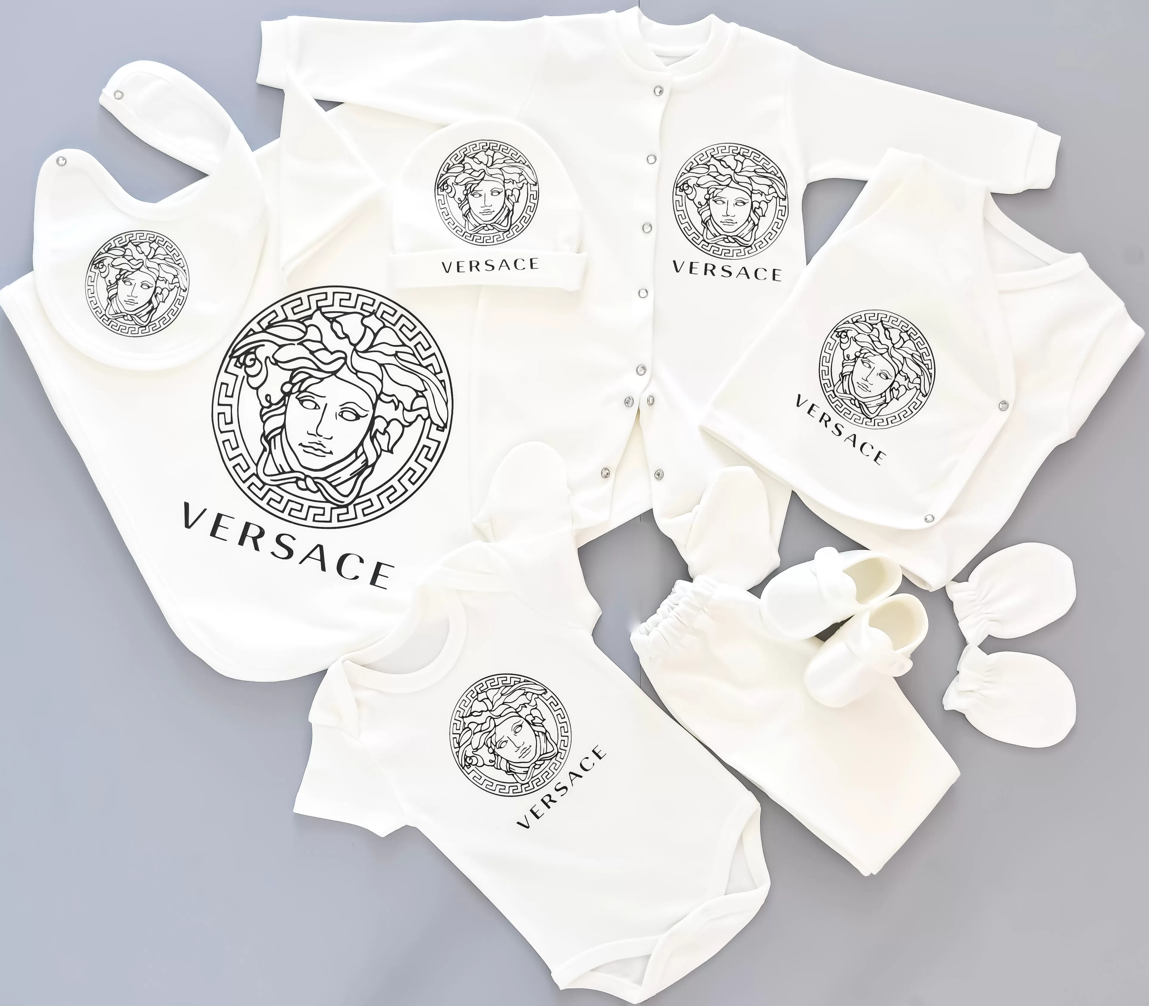 Versace Inspired Newborn Baby Set - 6 Pieces Set