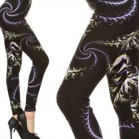 Wicked Soft Vector Art Swirls OS Leggings