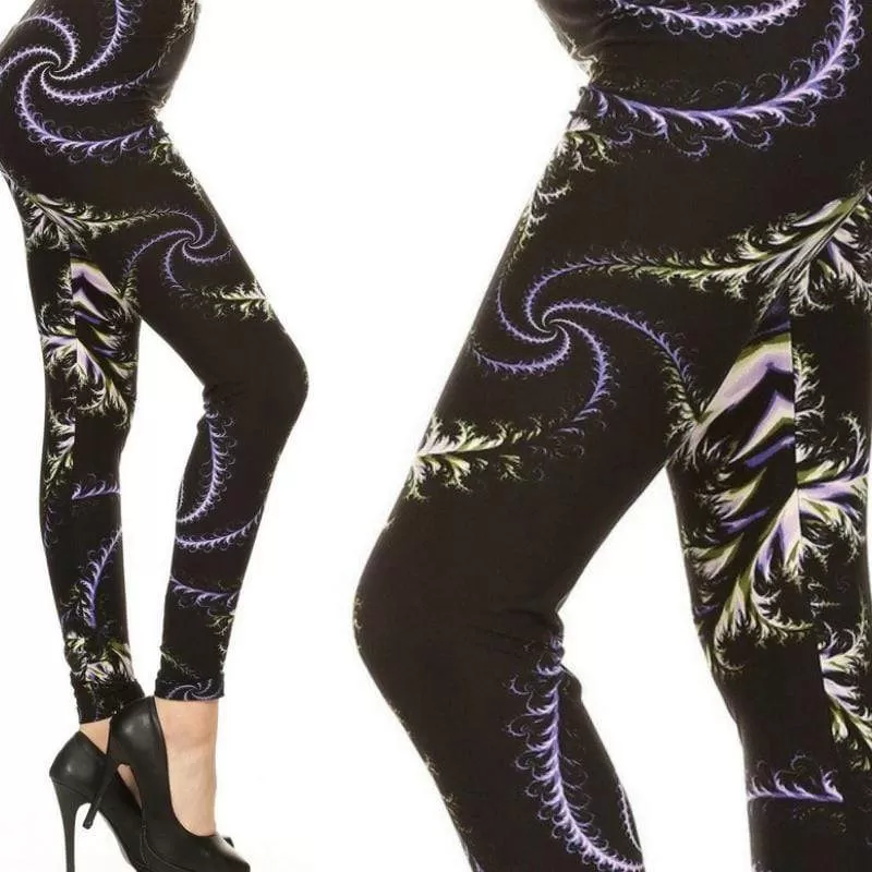 Wicked Soft Vector Art Swirls OS Leggings