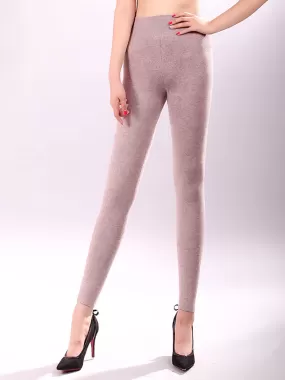 Women Winter Warm Solid Wool Thick Leggings