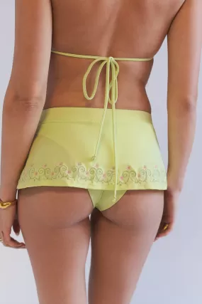 x SYDNEY SWEENEY Rocky Swim Skirt Bikini Bottom - Key Lime