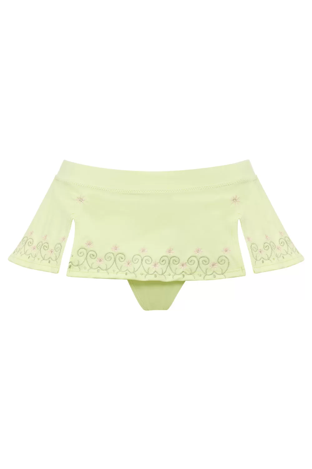 x SYDNEY SWEENEY Rocky Swim Skirt Bikini Bottom - Key Lime