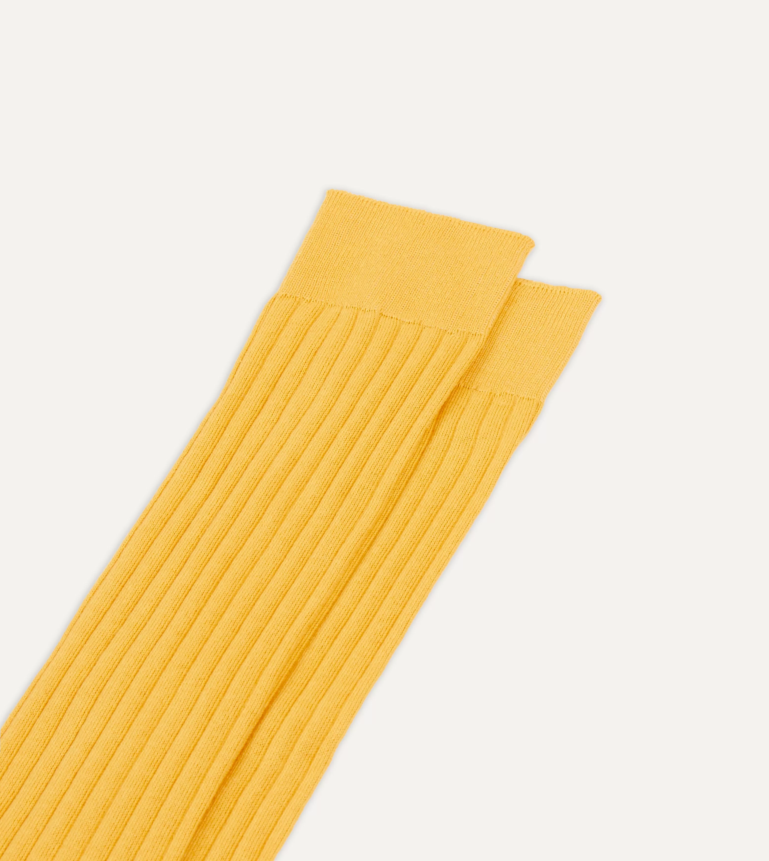 Yellow Cotton Over-the-Calf Socks