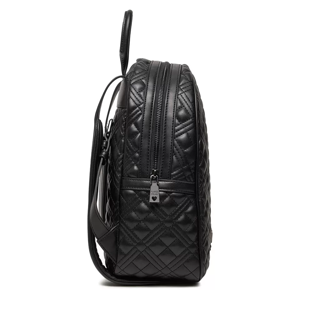 Zaino Donna Trapuntato LOVE MOSCHINO linea Quilted colore Nero con Logo Canna di Fucile