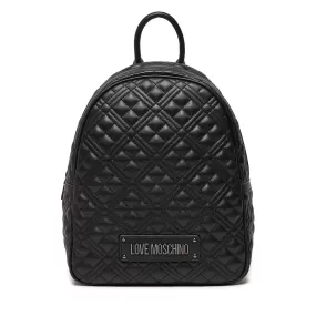 Zaino Donna Trapuntato LOVE MOSCHINO linea Quilted colore Nero con Logo Canna di Fucile